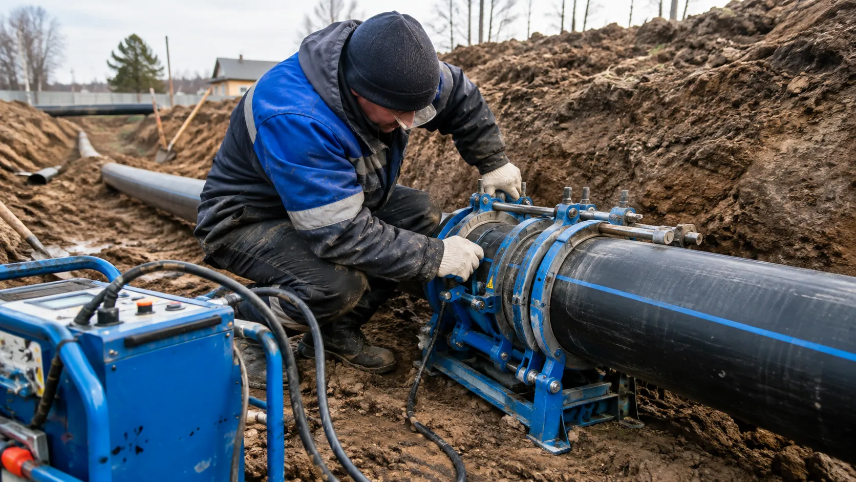 Электромуфтовая сварка ПНД труб: технология сварки закладными нагревателями