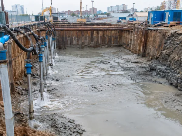 Водопонижение и осушение котлованов